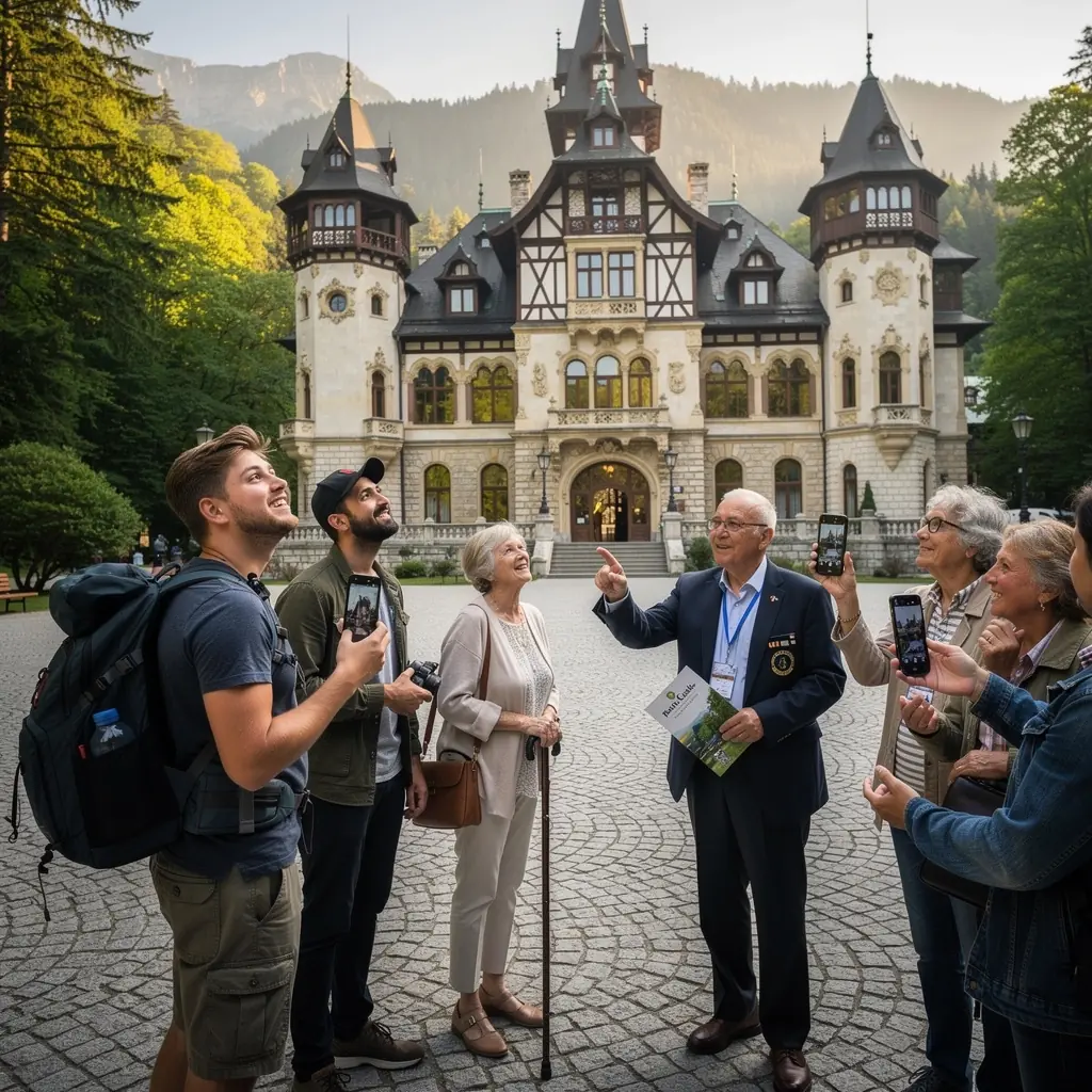 Peisaj montan din România cu un drum serpentin și cer senin.